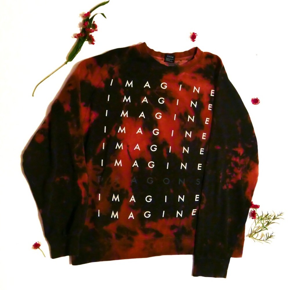 Upcycled Imagine Dragons Boyfriend Sweatshirt